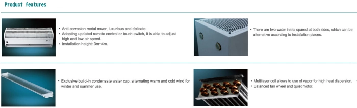 Centrifugal High Power Water Heating Door AC Fan Coil RM-50 Series