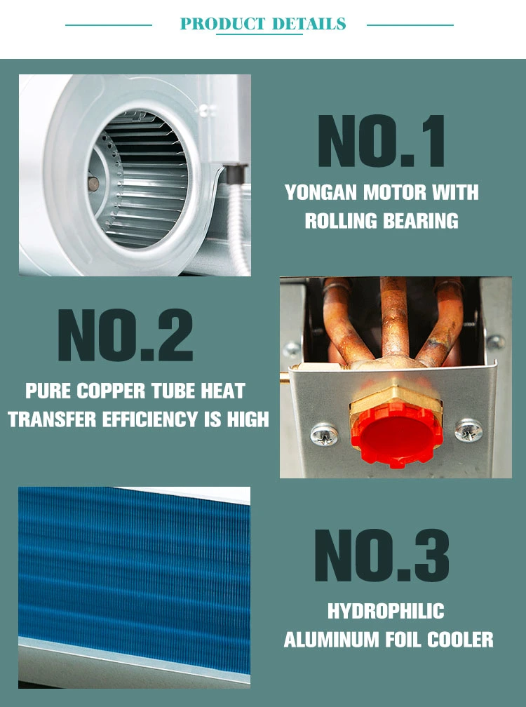 Exposed Cassette Chilled Water Fan Coil Unit Concealed / Cassette Ceiling / Water Chilled Fcu Fan Coil