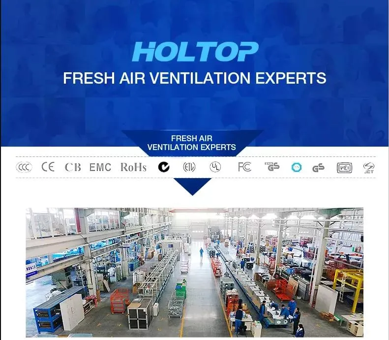 Basic Customization OEM Factory Holtop Single Room Wall Mounted Erv Ductless Easy Install Mvhr Units Energy Recovery Ventilators Air Recuperation Energy Saving